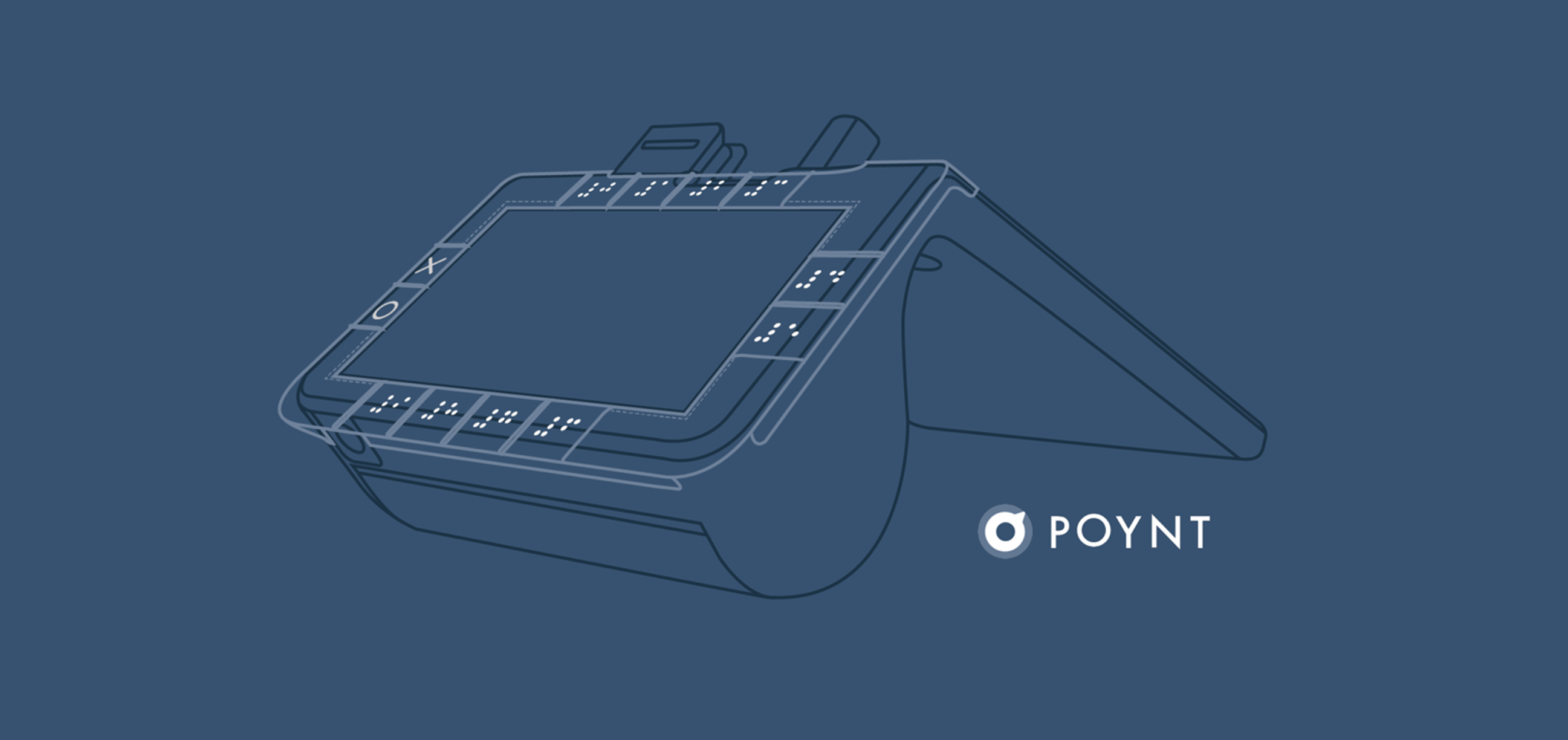 Line illustration of the Poynt point-of-sale terminal